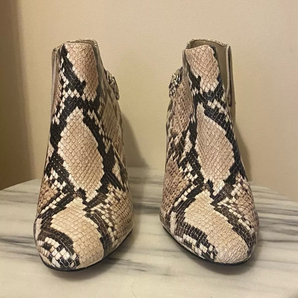 Vince Camuto Snake Print Booties